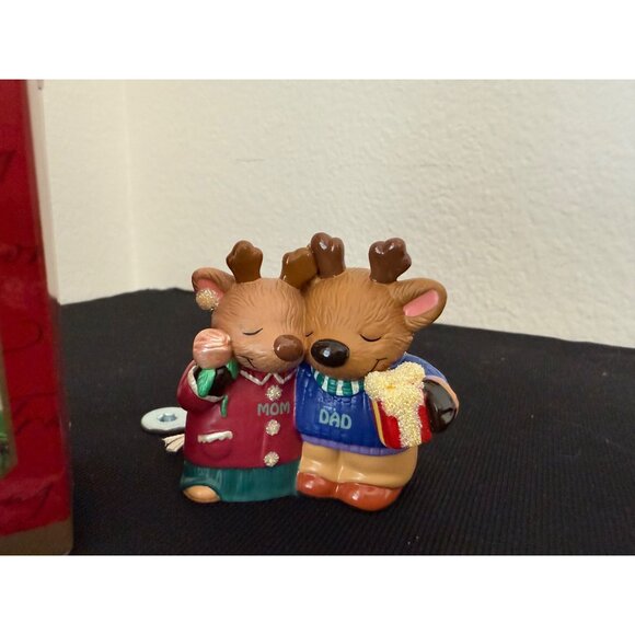 "Mom and Dad" reindeer ornament from Hallmark's Keepsake collection. - Picture 2 of 7
